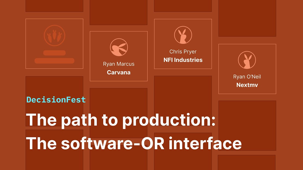 The path to production: Exploring the software interface with OR
