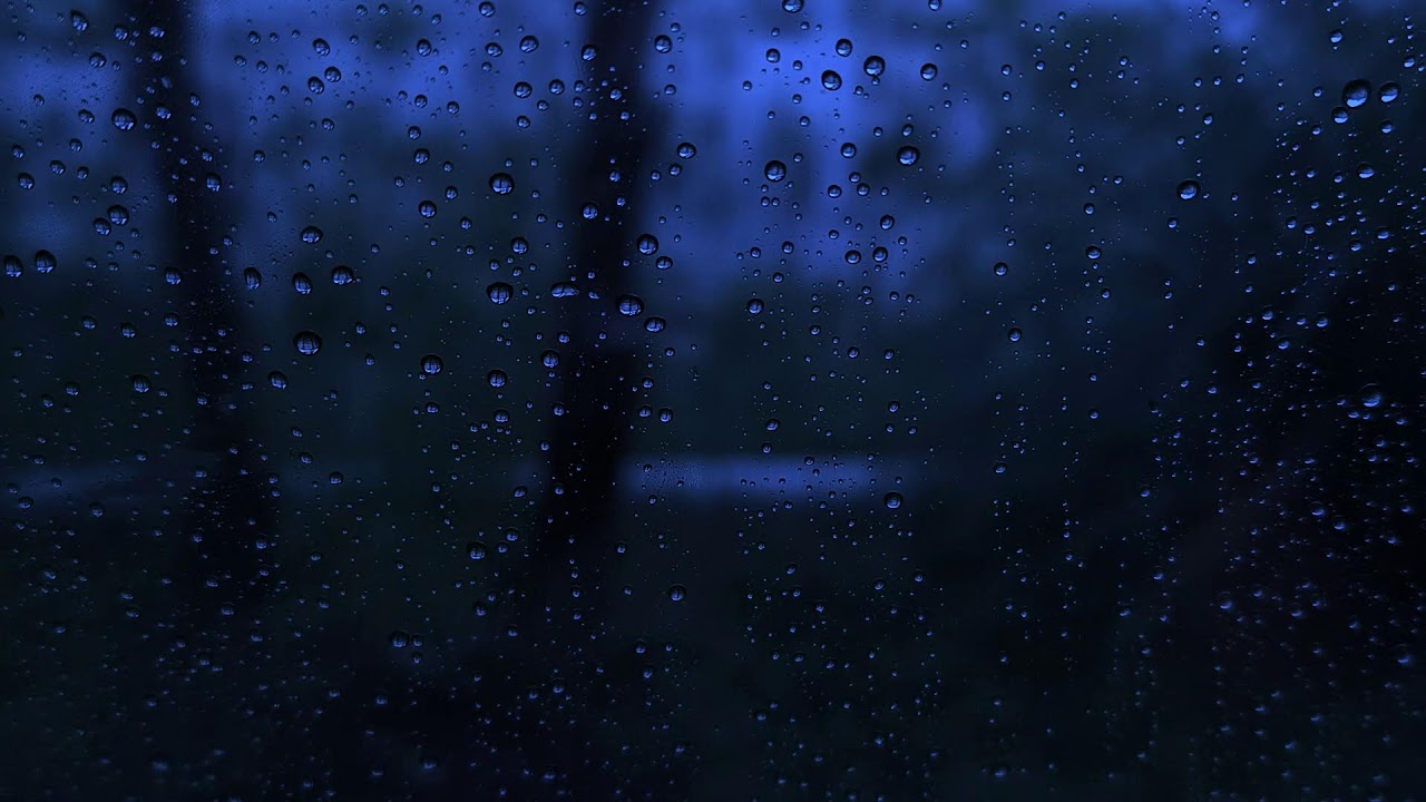 Live 24/7 - Rain Sounds & Rain On Window with for Deep Sleep 🌩️ Dark Screen Rain for Sleep, Study