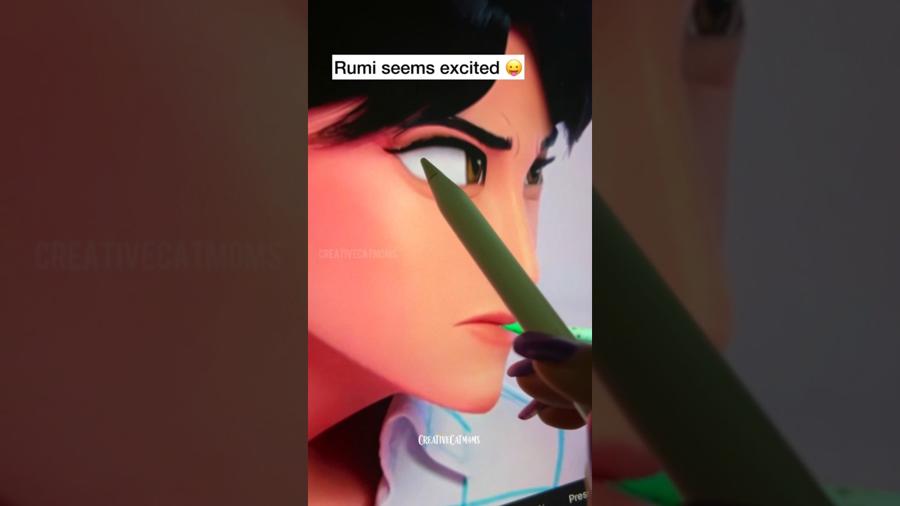 Jinu and Rumi on a Game Show!🤫 #shorts #art #kpopdemonhunters
