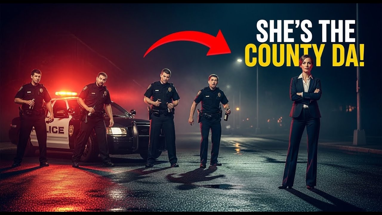 4 Drunk Cops Stopped a Woman at Midnight .They Had No Clue She Was the County DA#viralstory