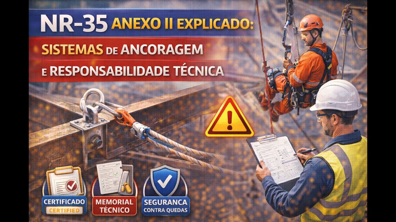 NR-35 Anexo II na Prática - Ancoragem, Projeto e Segurança Contra Quedas