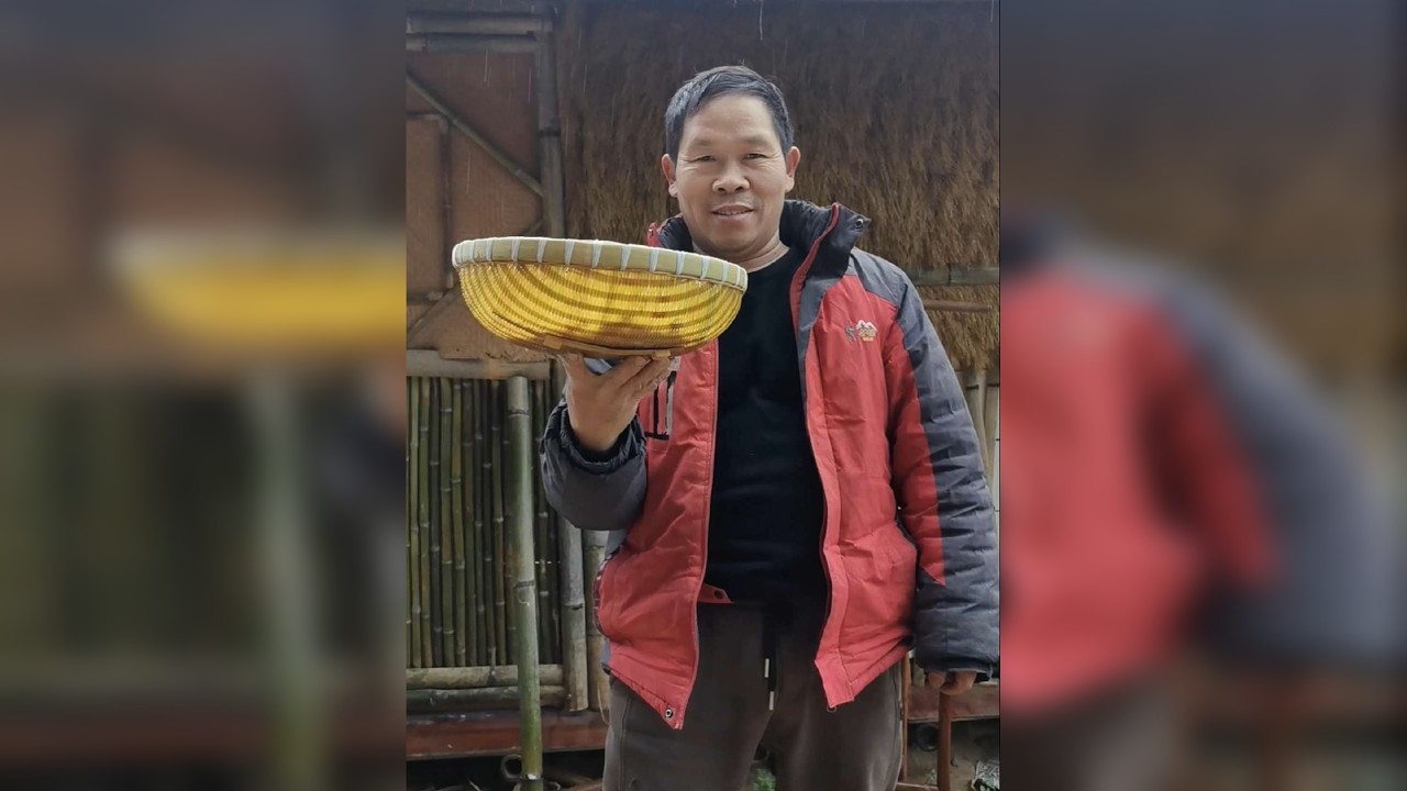 竹编篓装米饭就是香
