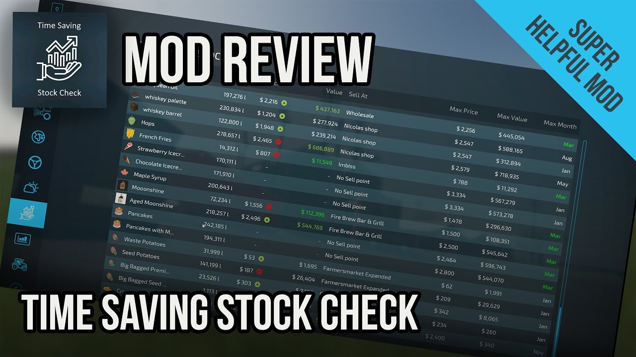 Time Saving Stock Check is a Genius Mod! - FS22