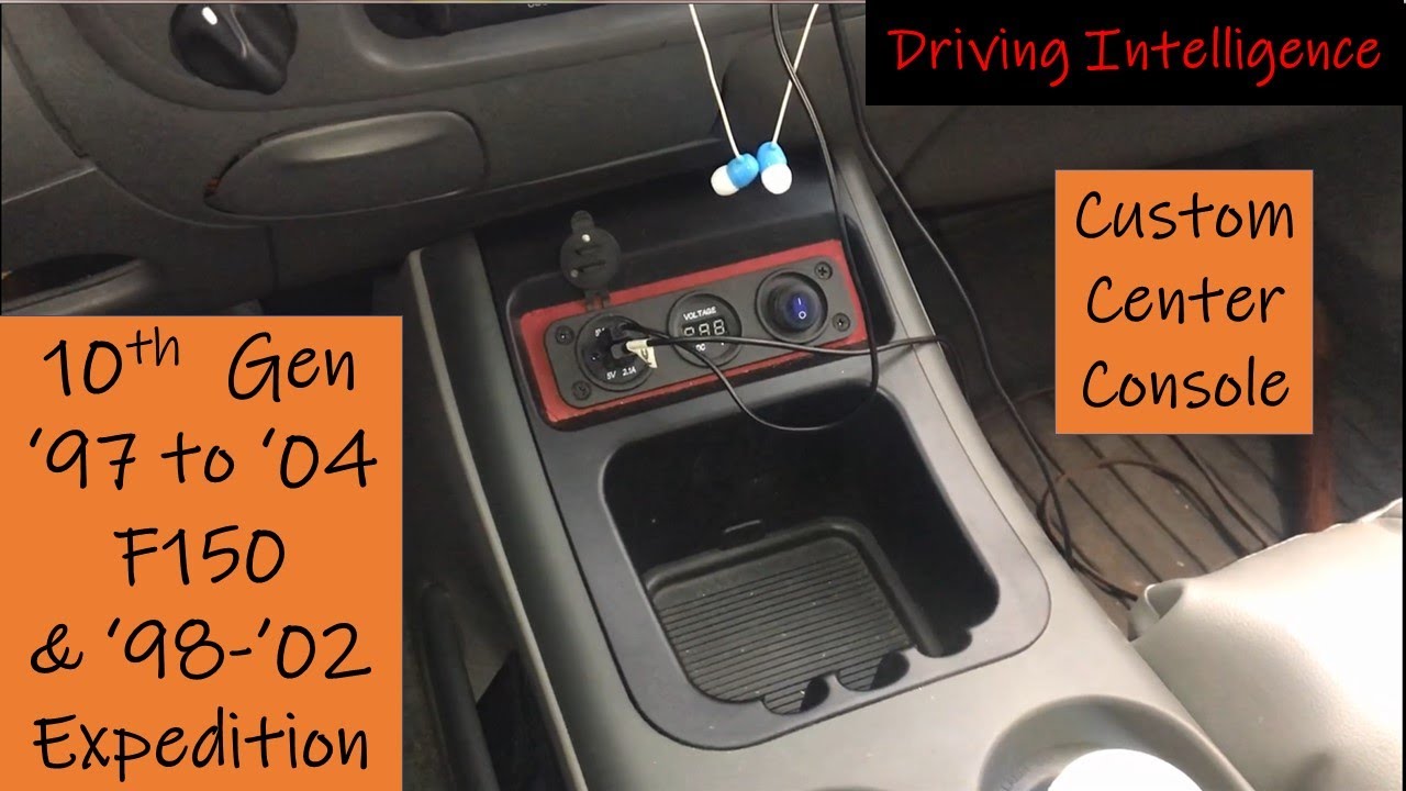 How To Customize Center Console 10th Gen ‘97-‘04 F150: Add USB Ports, Voltage Gauge / Meter & Switch
