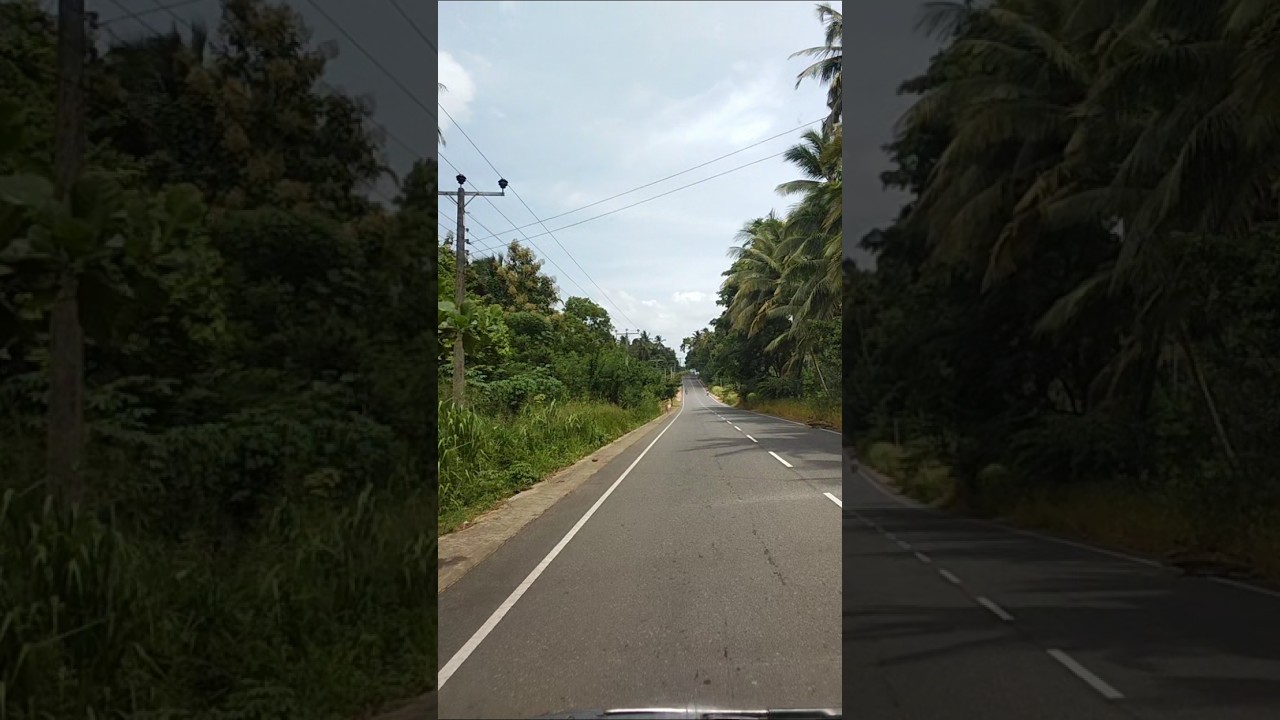 #sri Lanka#Road is straight and clear#country side of Sri Lanka