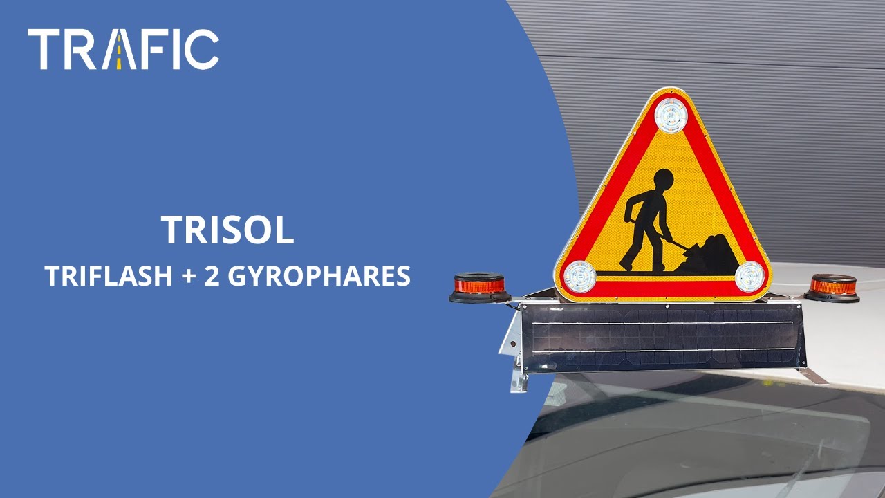 Trisol - Triflash + 2 gyrophares LEDS autonome (Fabrication TRAFIC Signalisation)