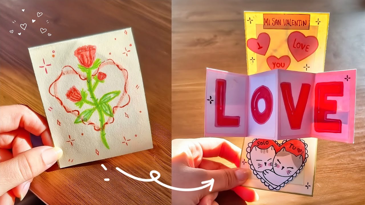 Tarjeta 3D de San Valentín💝