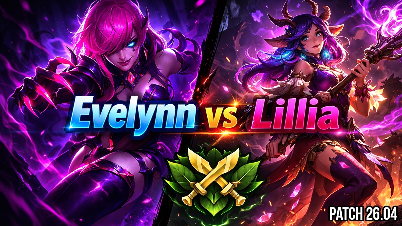 Evelynn Jungle vs Lillia - Gold 1 LAS Patch 26.04