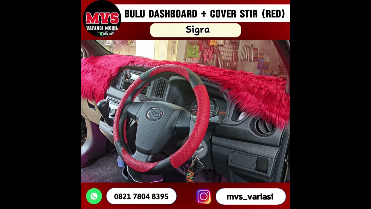 aksesoris mobil sigra // bulu dashoboard // sarung stir #mvsvariasi #variasimobil #fyp #fypシ #foryou