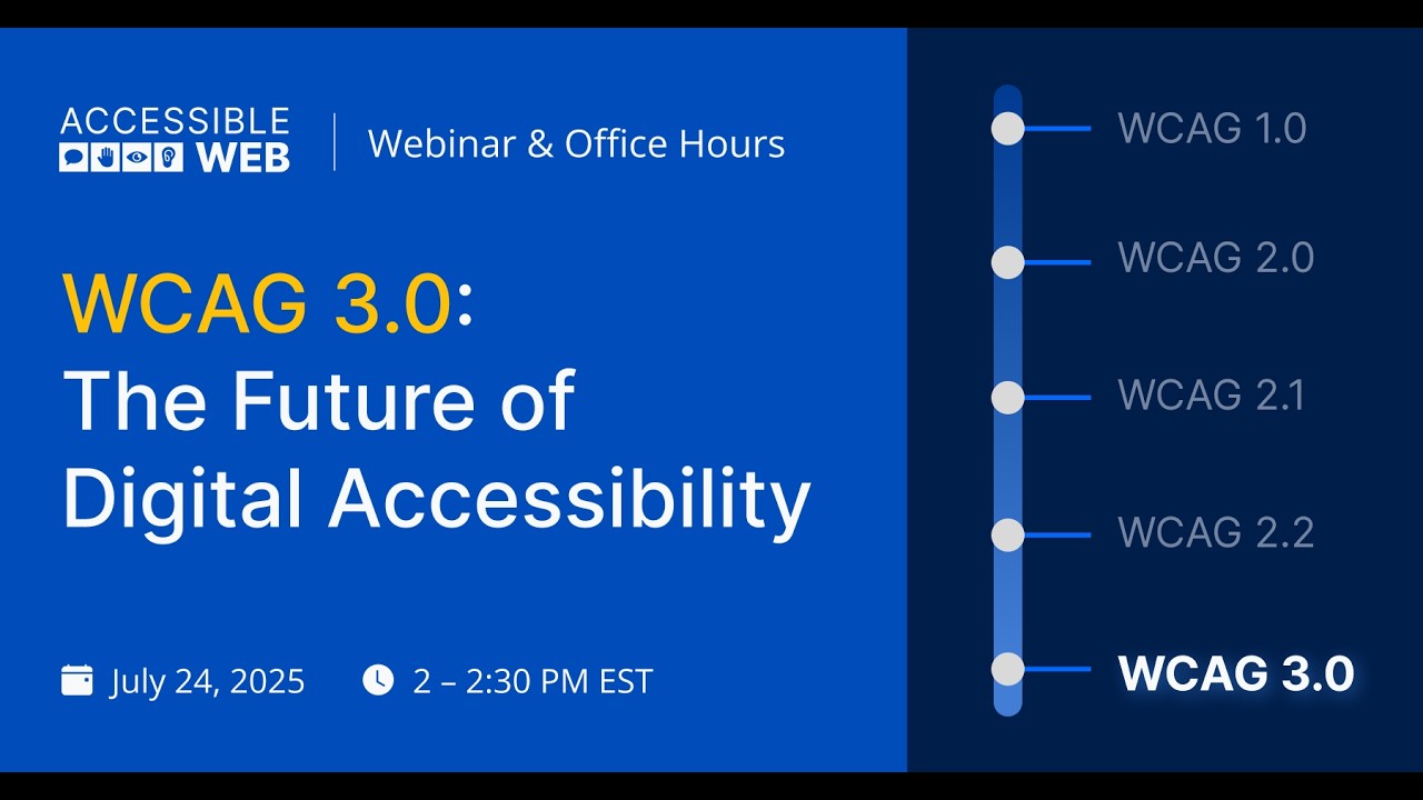 WCAG 3.0: The Future of Digital Accessibility | Accessible Web Webinar