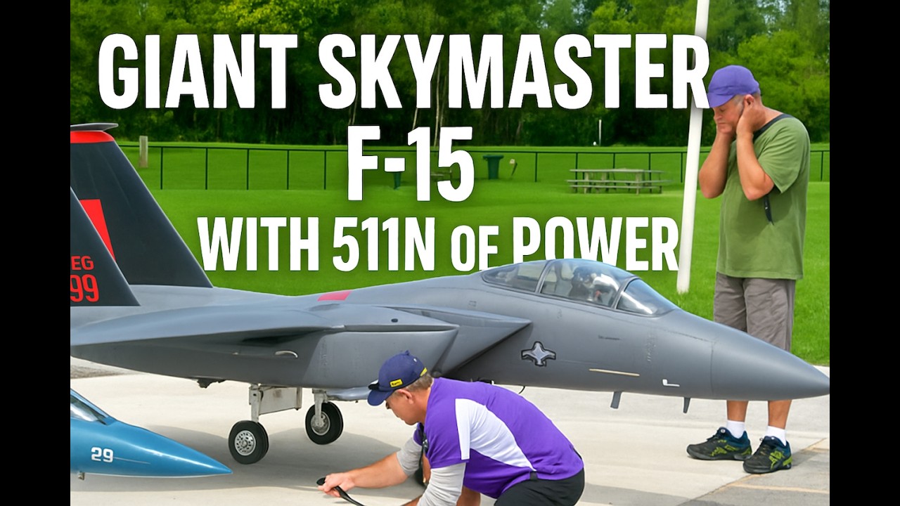 🤔 RC Jet or Full-Size Fighter? Giant Skymaster F-15 with 511N Turbine Power 🚀 Blasts, Can it Hover?