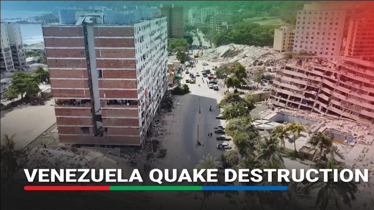 Drone footage reveals scale of Venezuela quake destruction in worst-hit La Guaira | ABS-CBN News