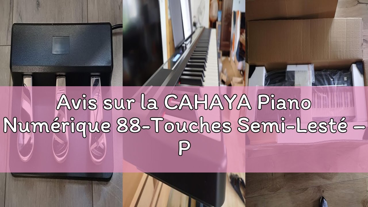 Avis sur la CAHAYA Piano Numérique 88-Touches Semi-Lesté – Piano Électrique pour Débutants avec Supp
