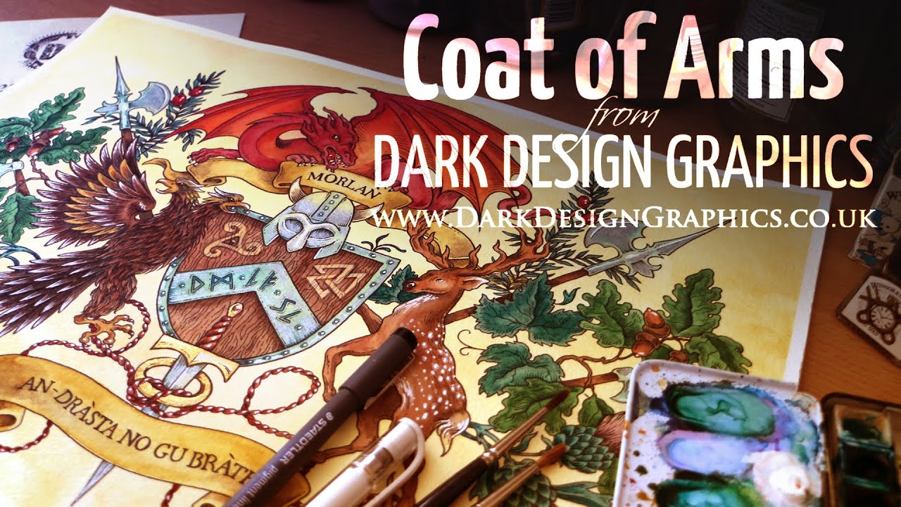 Joint Anniversary Gift Coat of Arms - Speed Painting