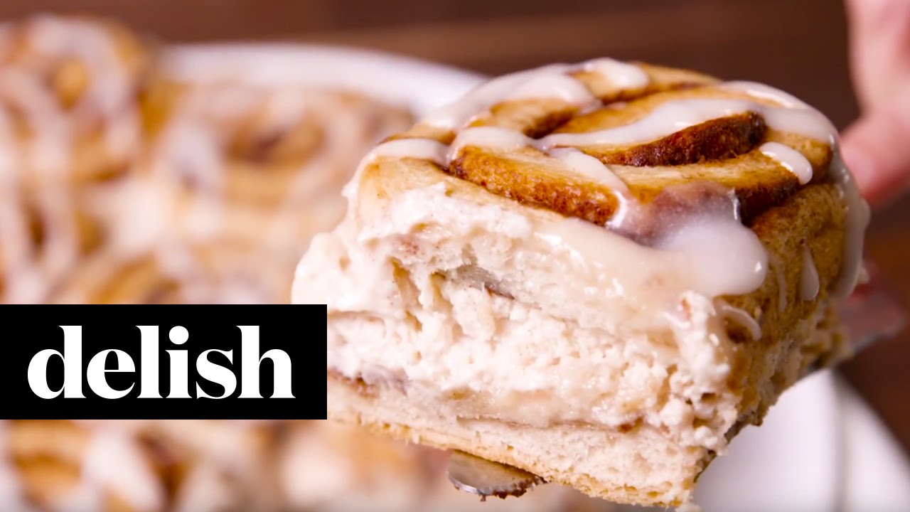 Cheesecake Stuffed Cinnabuns | Delish