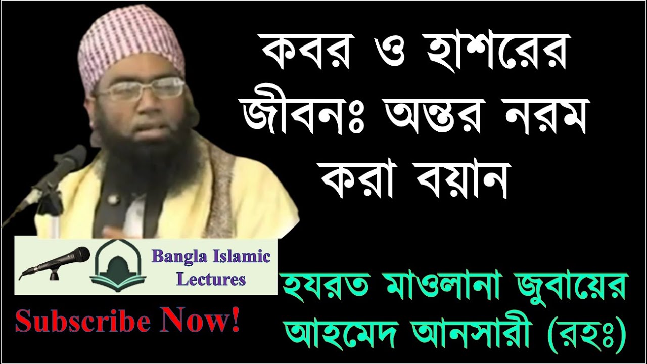 কবর ও হাশরের জীবন- আল্লামা জুবায়ের আহমেদ আনসারী (রহঃ) এর হৃদয় শীতল করা মনোমুগ্ধকর ওয়াজ।