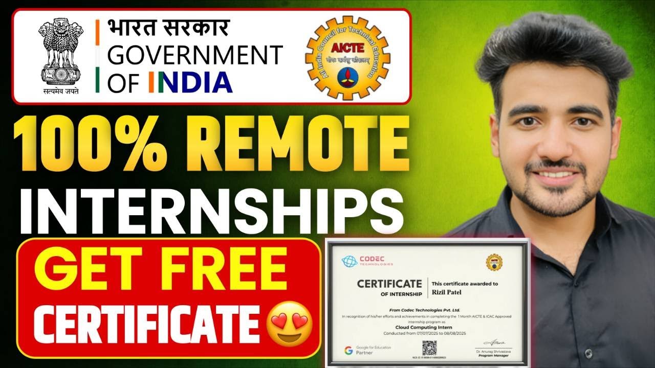 Top 6 Free Govt Internships in 2026! 🇮🇳 AICTE REMOTE Internships for Students