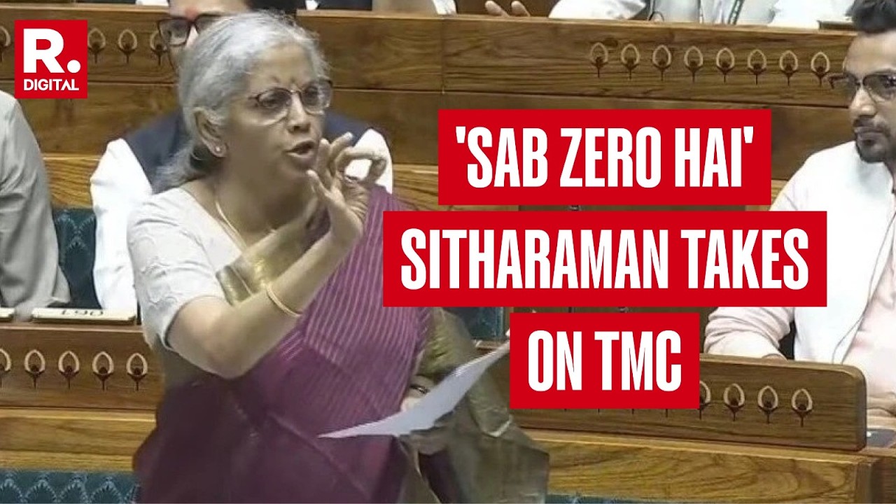 ''Sab Zero Hai' Nirmala Sitharaman's Epic Hit Back At TMC | Parliament