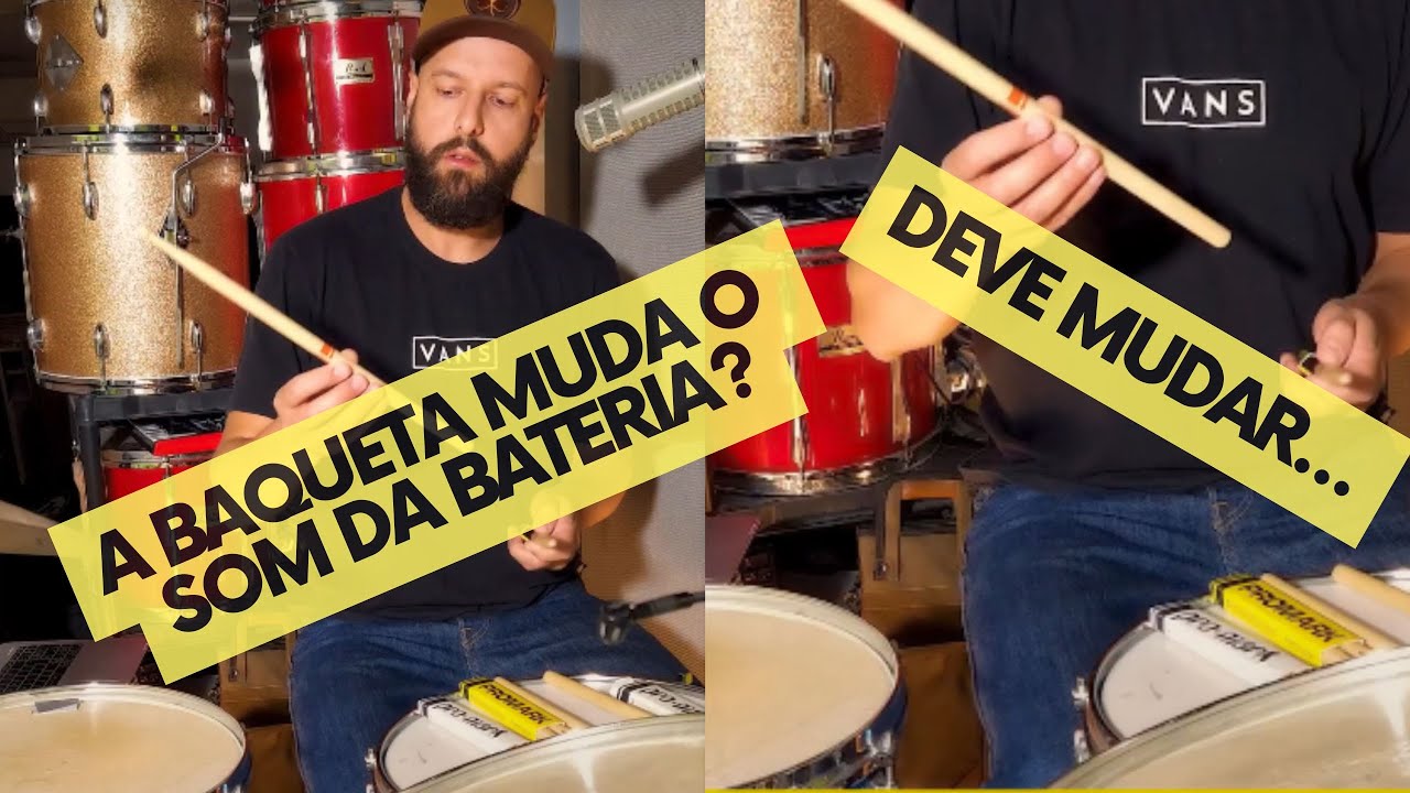 Perceba você mesmo. Dizem que baquetas de modelos diferentes não mudam o timbre.