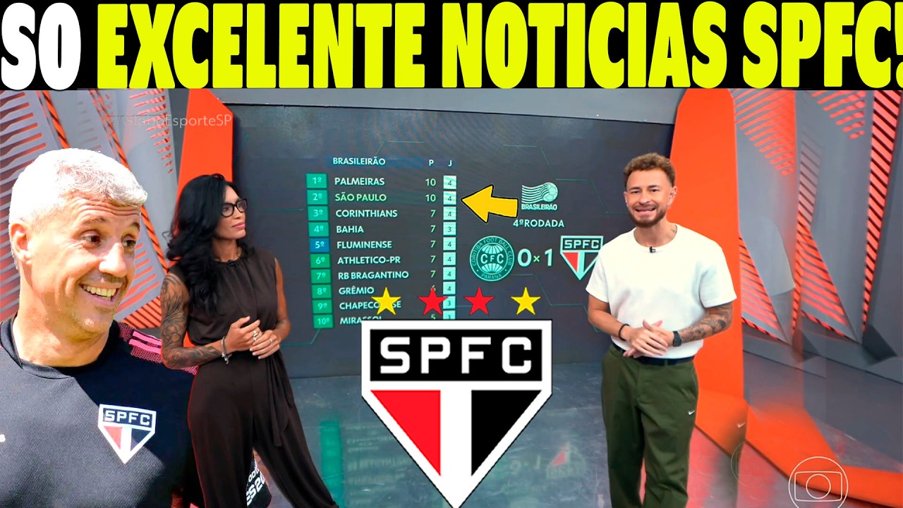 GLOBO ESPORTE SÃO PAULO! DIA DE EXCELENTE INFORMAÇÃO DO SPFC! SÃO PAULO TÁ VIRANDO UMA MÁQUINA!