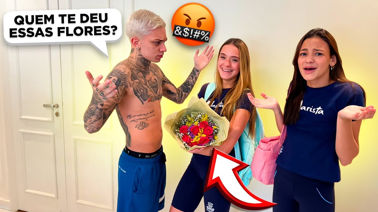 MEU NAMORADO DESCOBRIU QUE EU RECEBI FLORES DE OUTRO GAROTO NA ESCOLA NOVA!! 