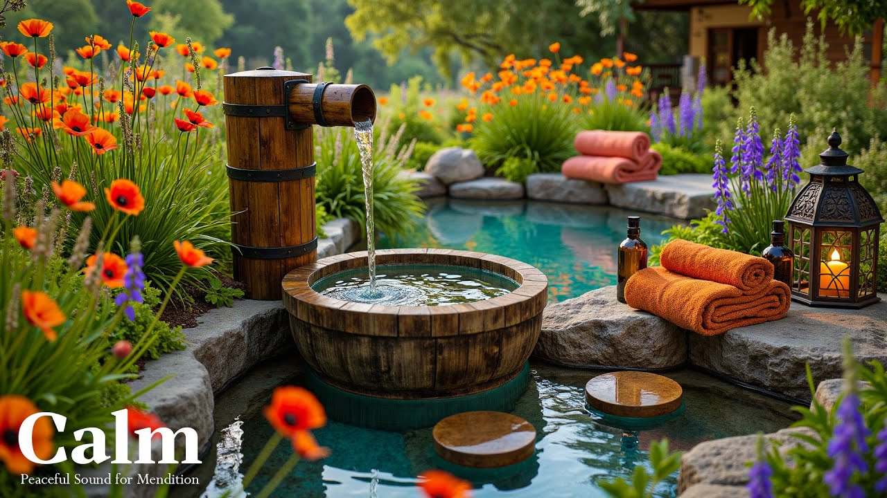 Instant Peace of Mind 🌿 Bamboo Water Sounds & Relaxing Music, Anxiety Relief