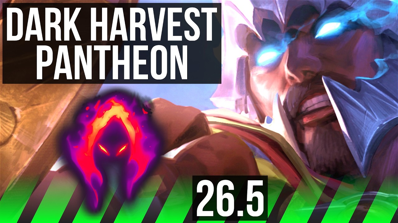 PANTHEON vs KHA'ZIX (JGL) | Dark Harvest, Perfect KDA: 13/0/6 | KR Master | 26.5