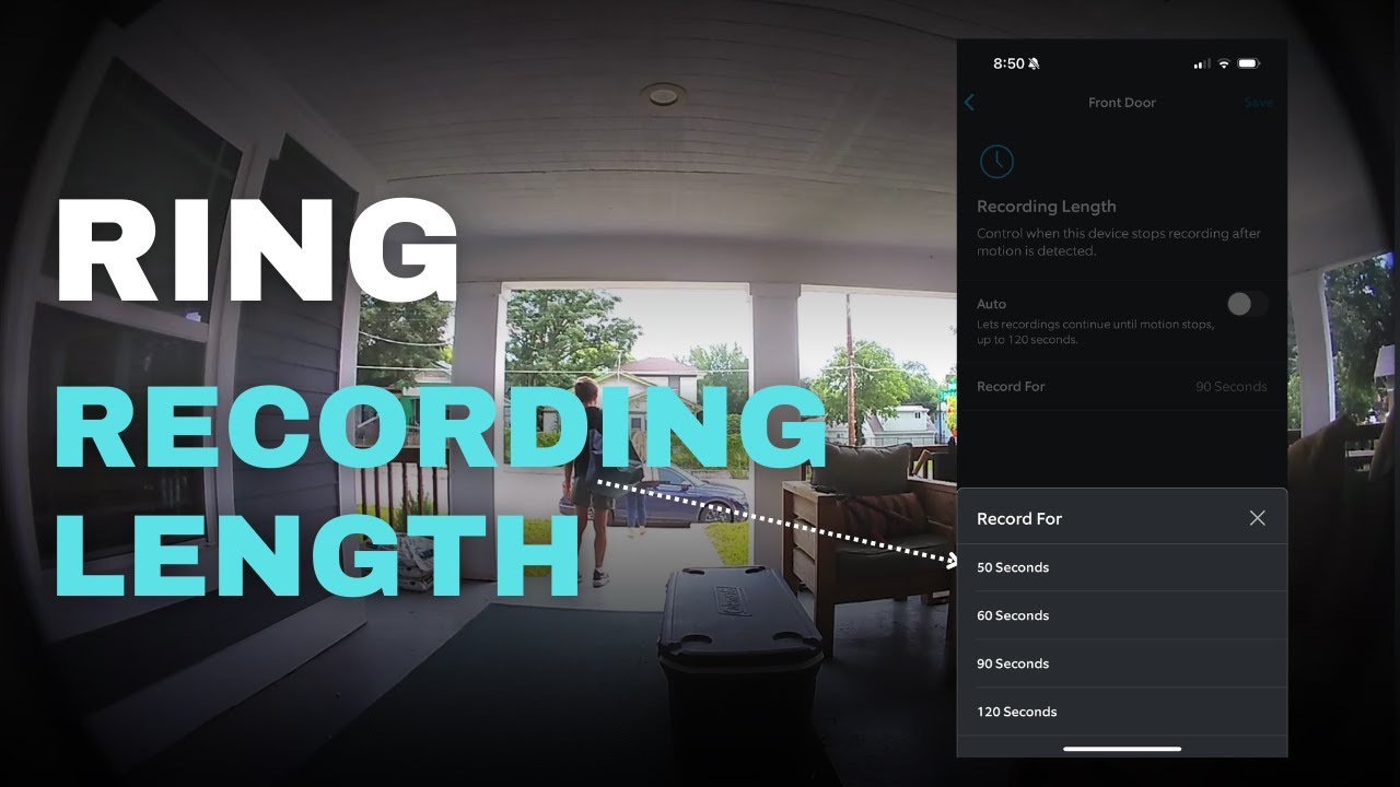 Change Recording Length on RIng Camera (Up to 2 Minutes)