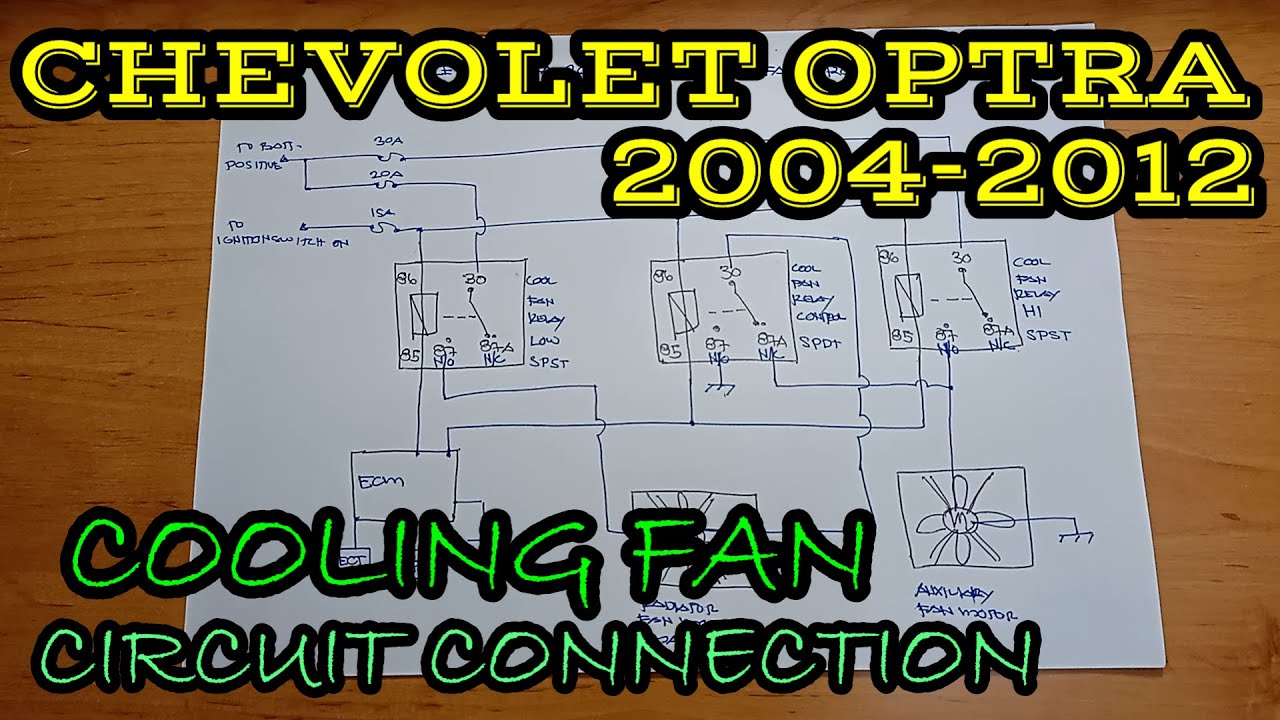 2004-2012 CHEVY OPTRA COOLING FAN CIRCUIT CONNECTION
