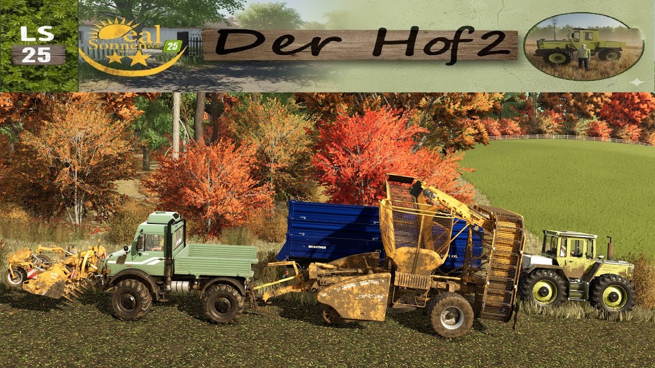 LS25 Der Hof 2  #157 Rübenernte geht auf dem nächsten Feld weiter
