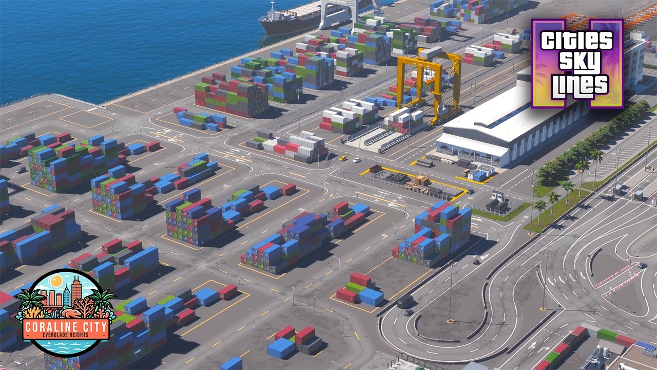 Building REALISTIC Cargo Port in Cities Skylines 2: Coral City Ep. 24 Harbor Part 2