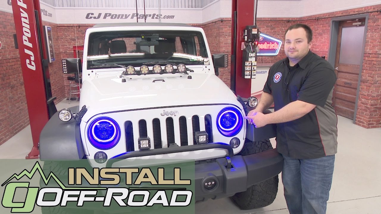 Jeep Wrangler JK Oracle Lighting Headlight LED Dual Projector 7" ColorSHIFT 2007-2018 Installation