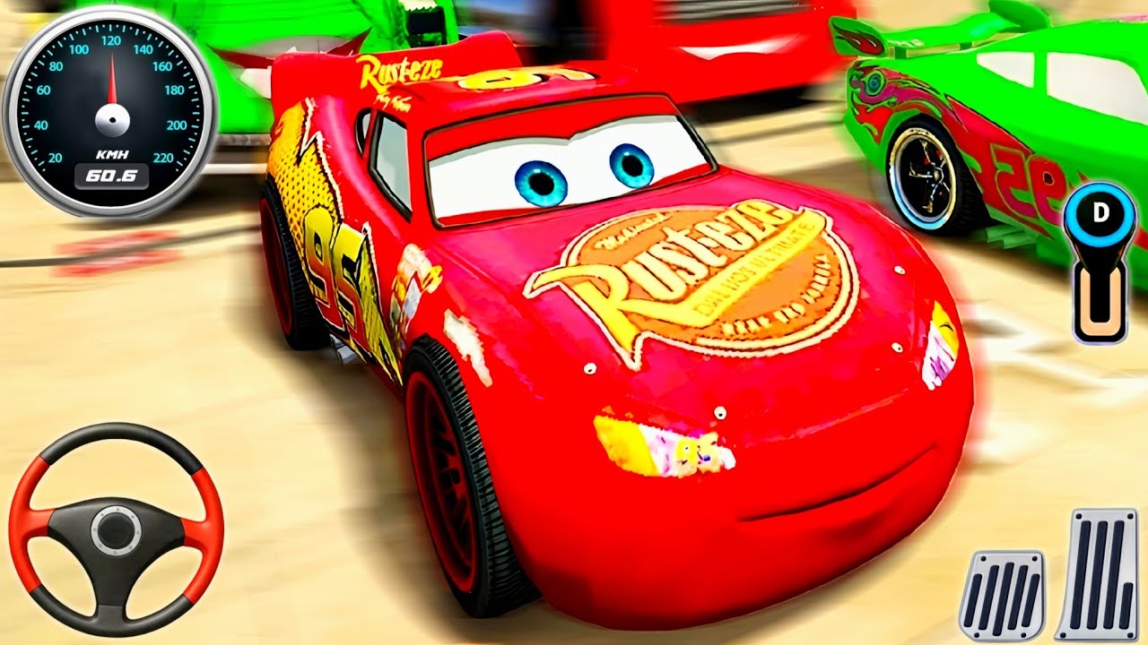Impossible Cars Lighting McQueen Race 3D - Crazy GT Stunt Car Racing 2025 : Android Gameplay 