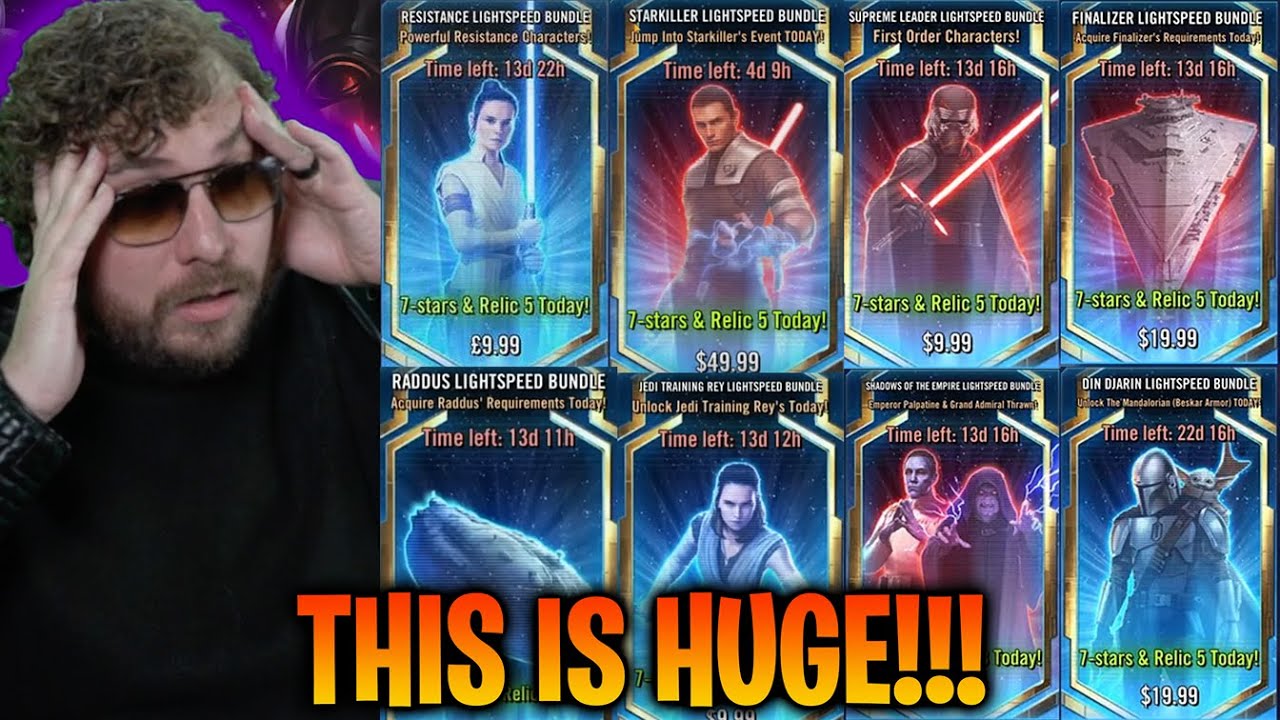 Это просто СУПЕР!! SWGoH НАКОНЕЦ-ТО СДЕЛАЛ пакеты Lightspeed ПОСТОЯННЫМИ! Но...
