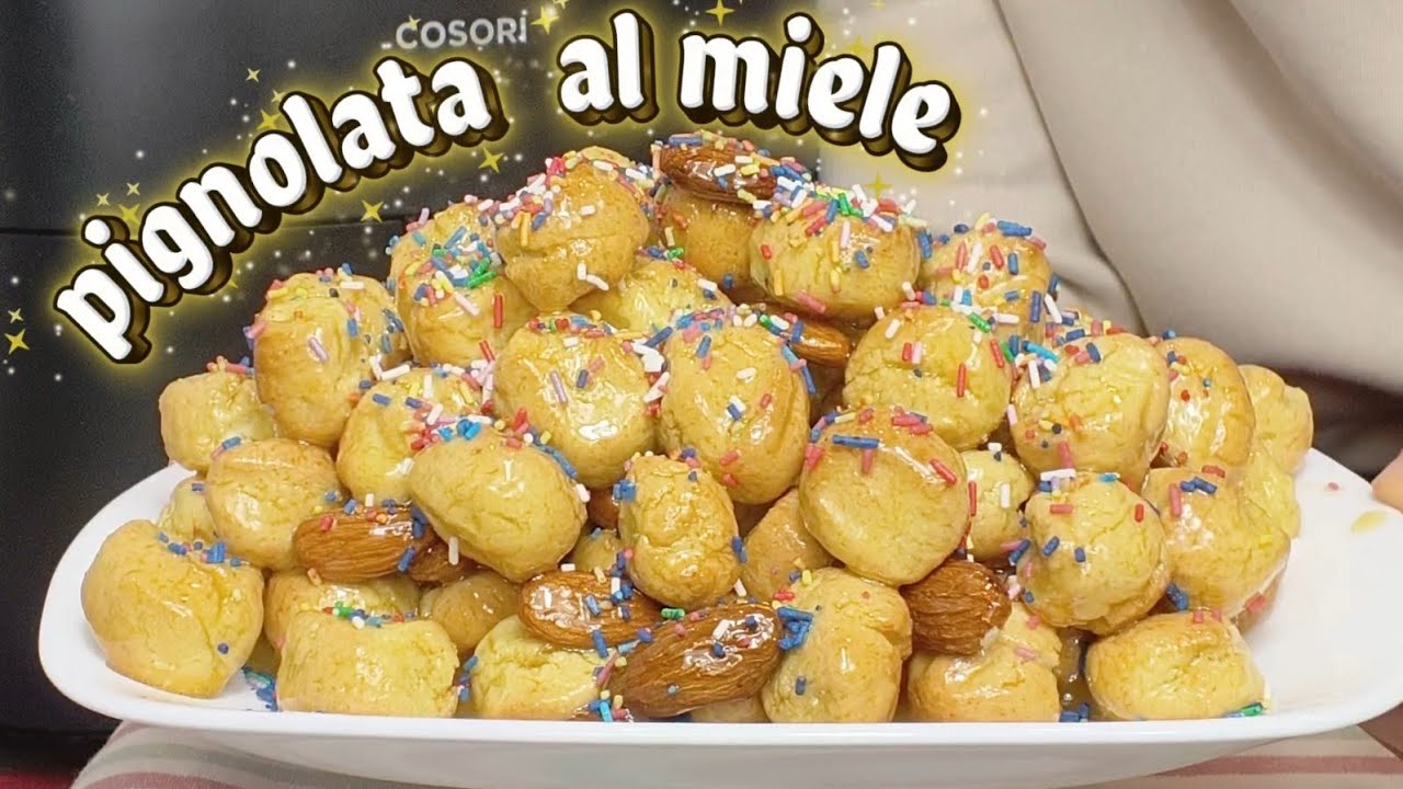 Pignolata al miele  in friggitrice ad aria Cosori ,un dolce goloso carnevalesco