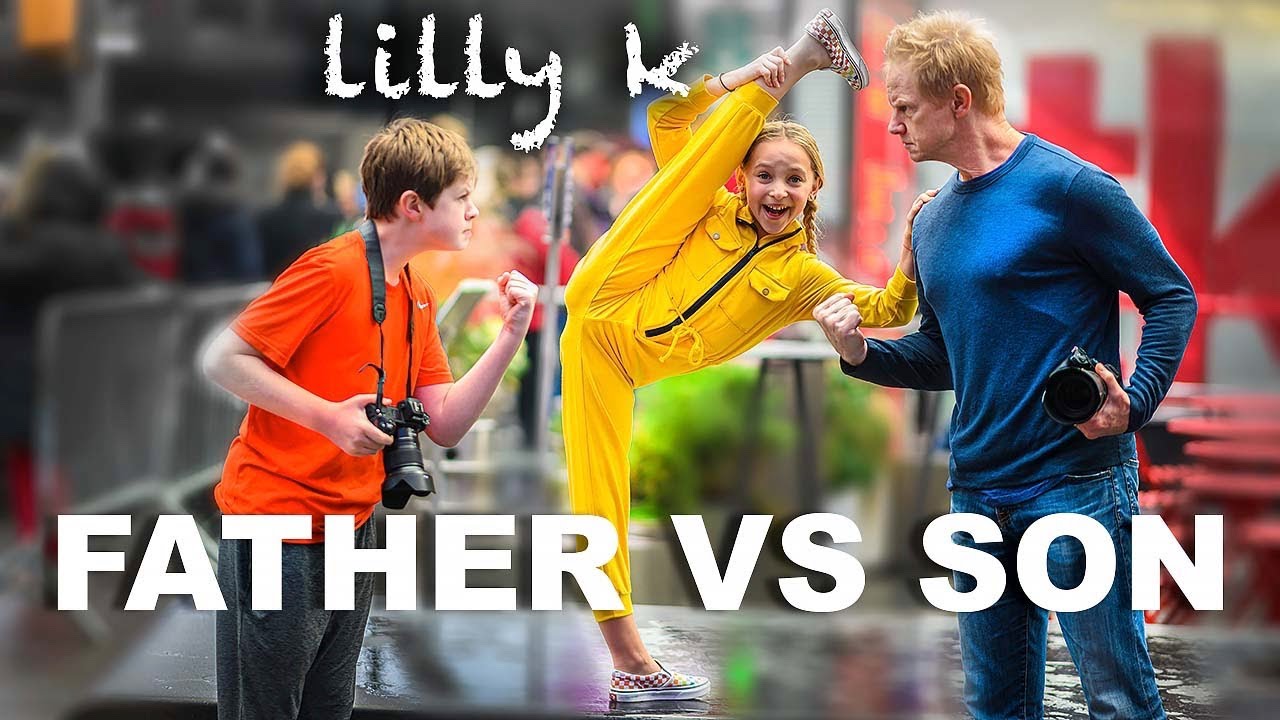 FATHER vs SON Dance Moms Challenge ft. Lilly K