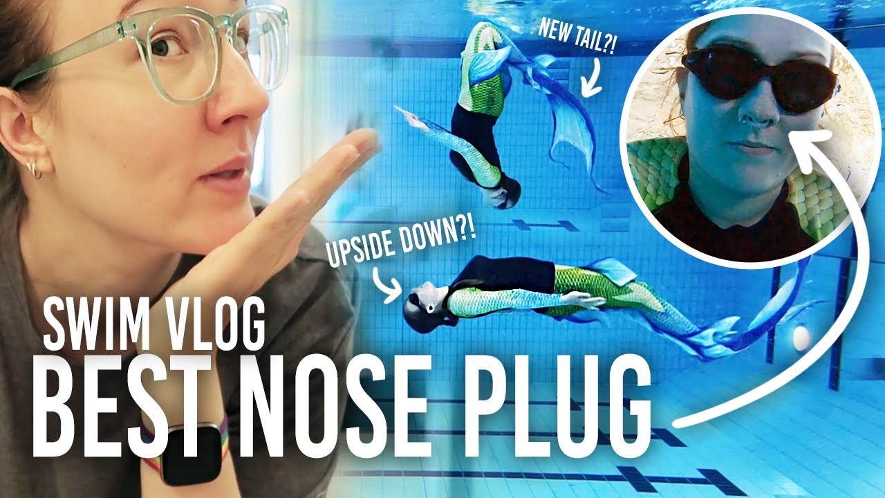 This is THE best mermaid nose plug! 😳 // Swimming Vlog