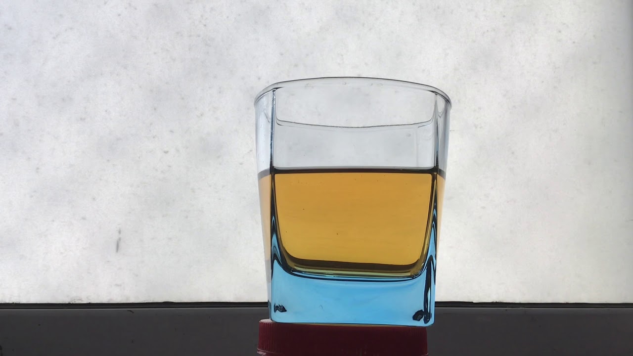 Vertical currents in hot+cold liquid mix