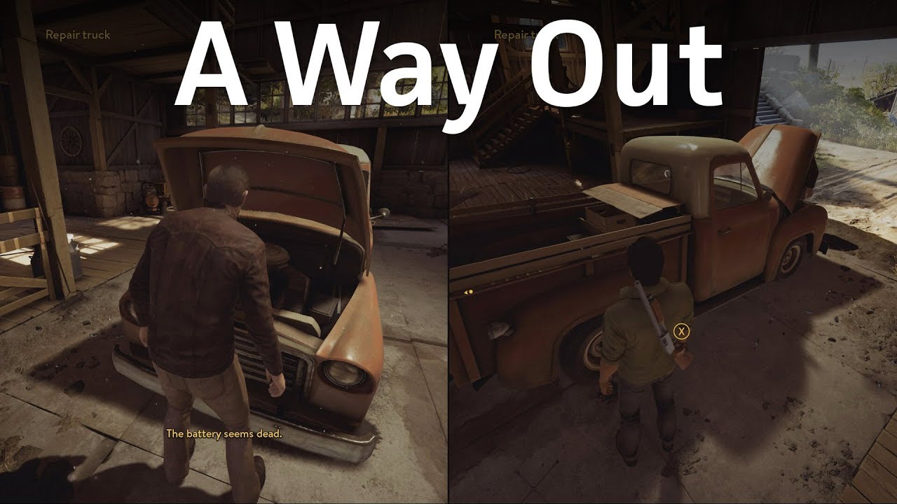 A Way Out: Trying on hats and fixing a truck is always better in co-op