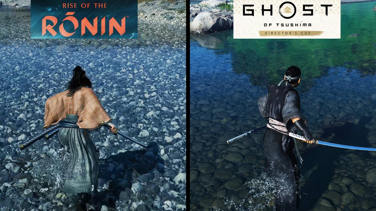 Rise of the Ronin PC vs Ghost of Tsushima - Physics and Details Comparison