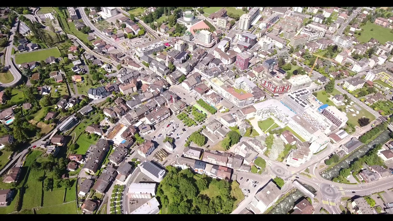 Vol drone 🛸 Monthey 4K🎥
