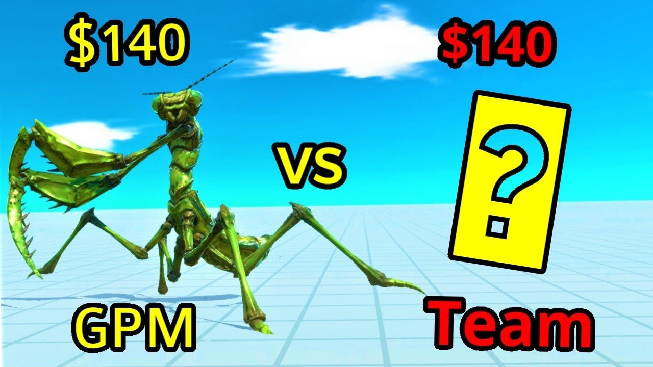 Giant praying mantis vs random team same price ARBS Animal revolt battle simulator