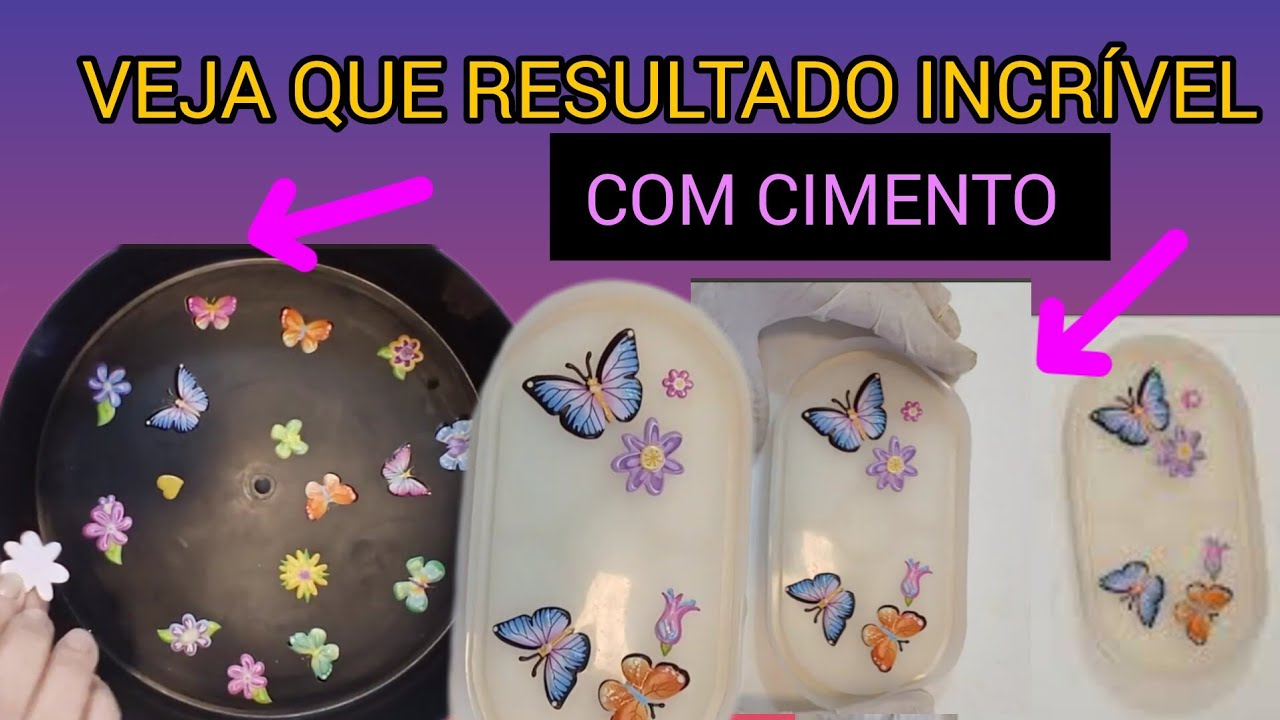 Como Fazer Bandeja Com Cimento| VEJA QUE RESULTADO INCRÍVEL artesanato com Gesso