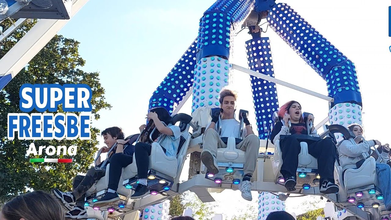 Lunapark Tredicino Arona Giostre 2023 🇮🇹  SUPER FREESBE 4K.