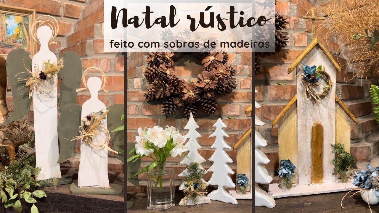 Artesanato Rústico de Natal com Madeira Recuperada: Ideias Fáceis e Criativas