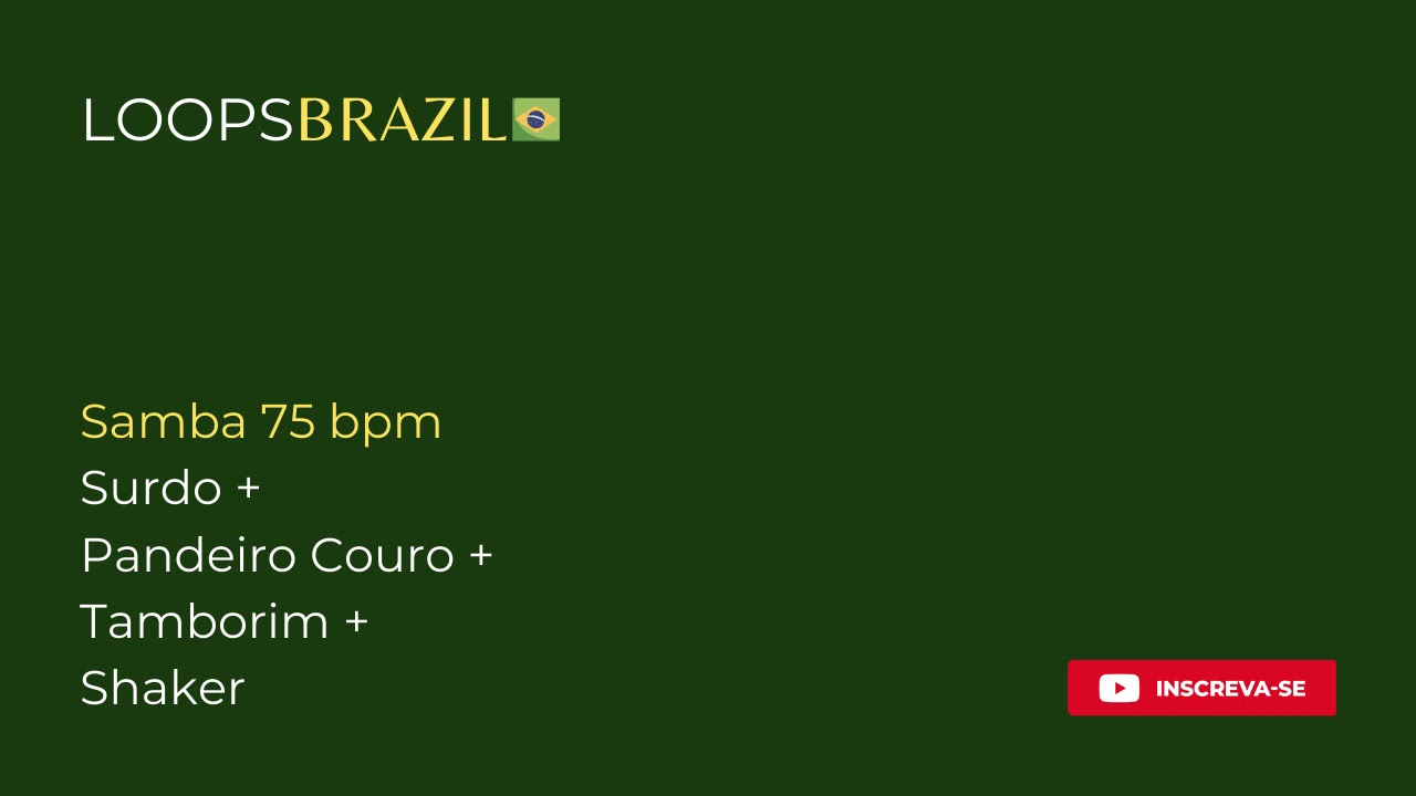 Samba 75 bpm - Surdo + Pandeiro Couro + Tamborim + Shaker