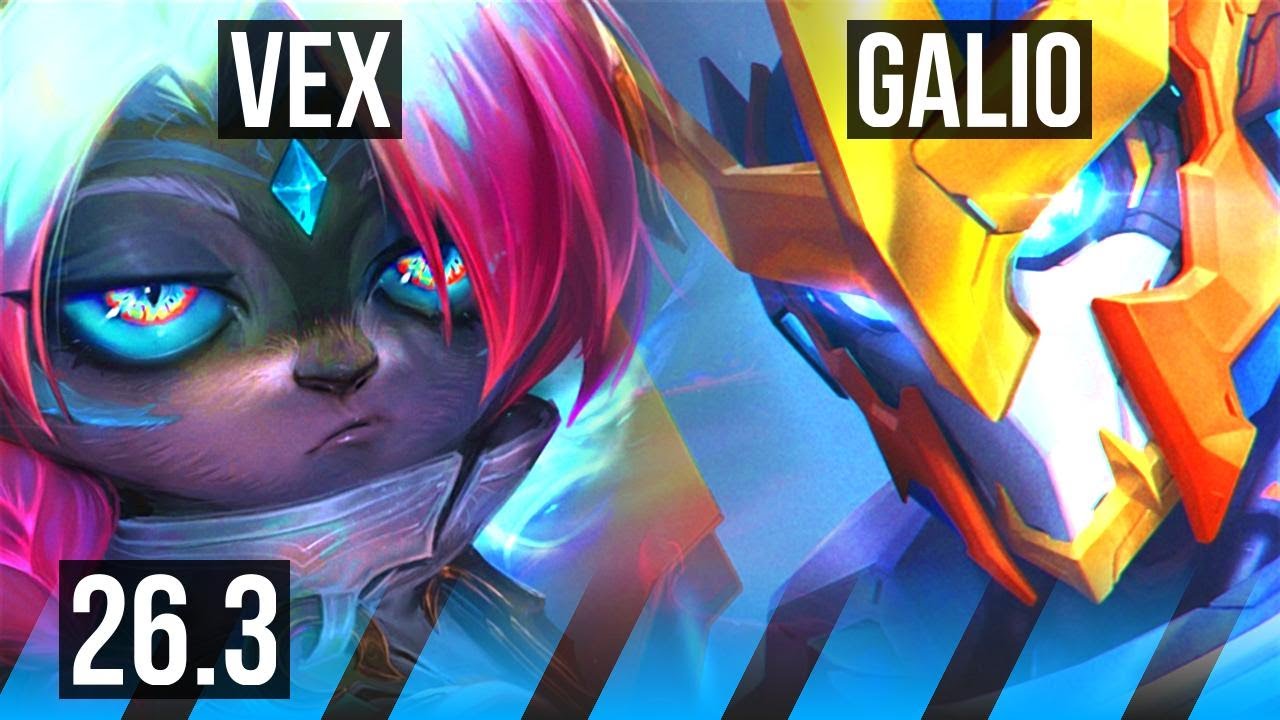 VEX vs GALIO (MID) | Good KDA: 15/1/5 | KR Master | 26.3