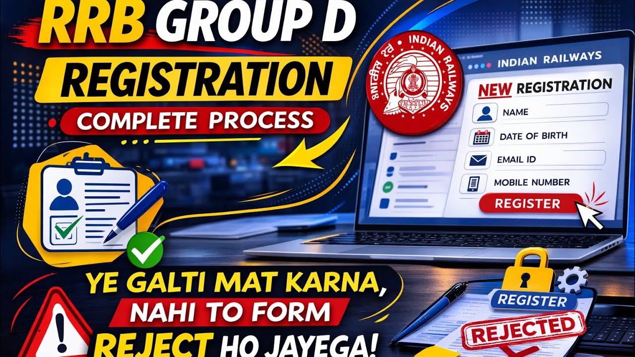 RRB Group D ID Kaise Banaye? | Complete Registration Process 2026 | Form Reject Se Bache