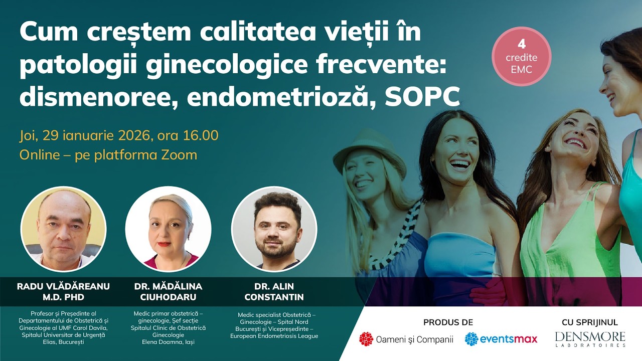 Cum crestem calitatea vietii in patologii ginecologice frecvente: webinar 29 ianuarie 2026
