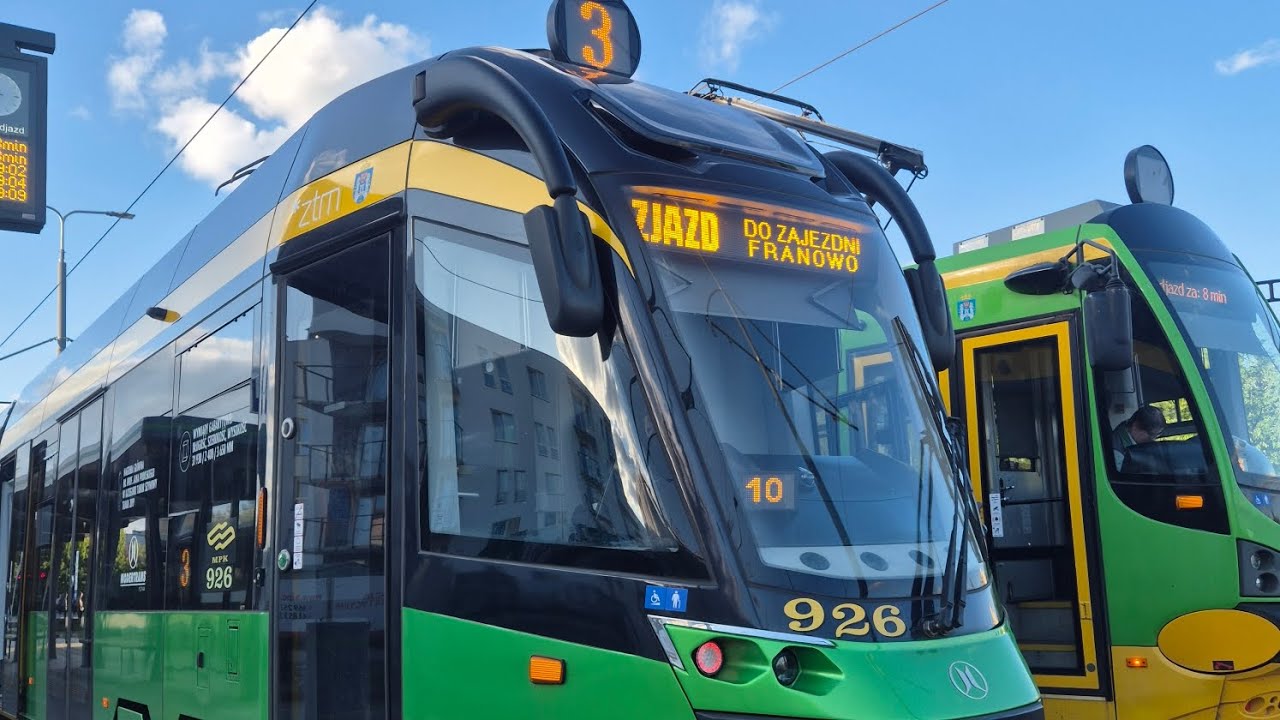 MPK Poznań-Moderus Gamma LF03AC #926 - Linia 3 kierunek:Zjazd do zajezdni Franowo